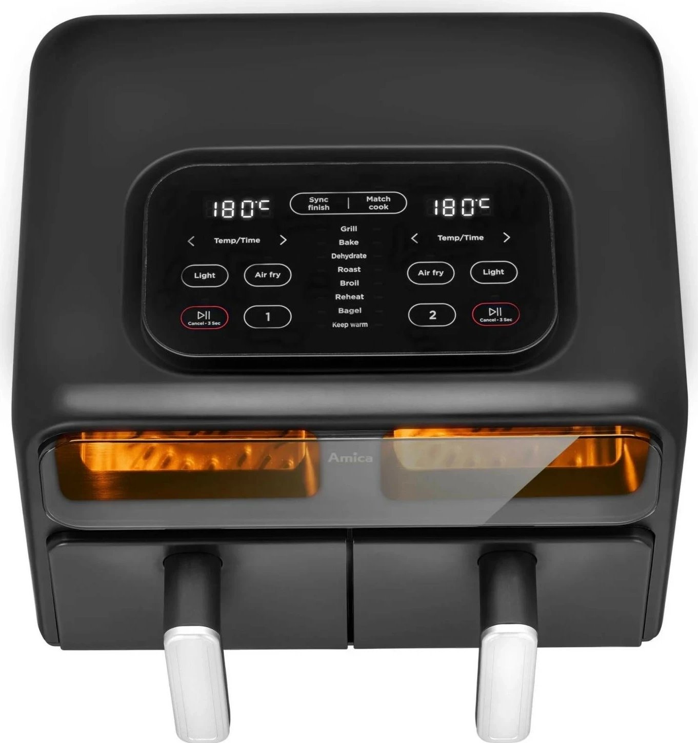 Fritezë ajri Amica AFM 7020, 8 litra, panel me prekje, e zezë