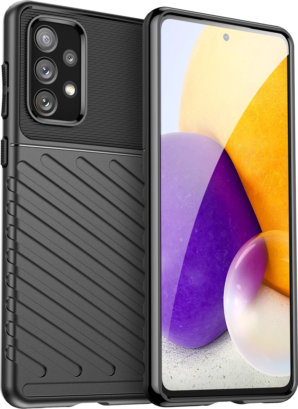 Mbështjellës Hurtel Thunder Case për Samsung Galaxy A73, i zi