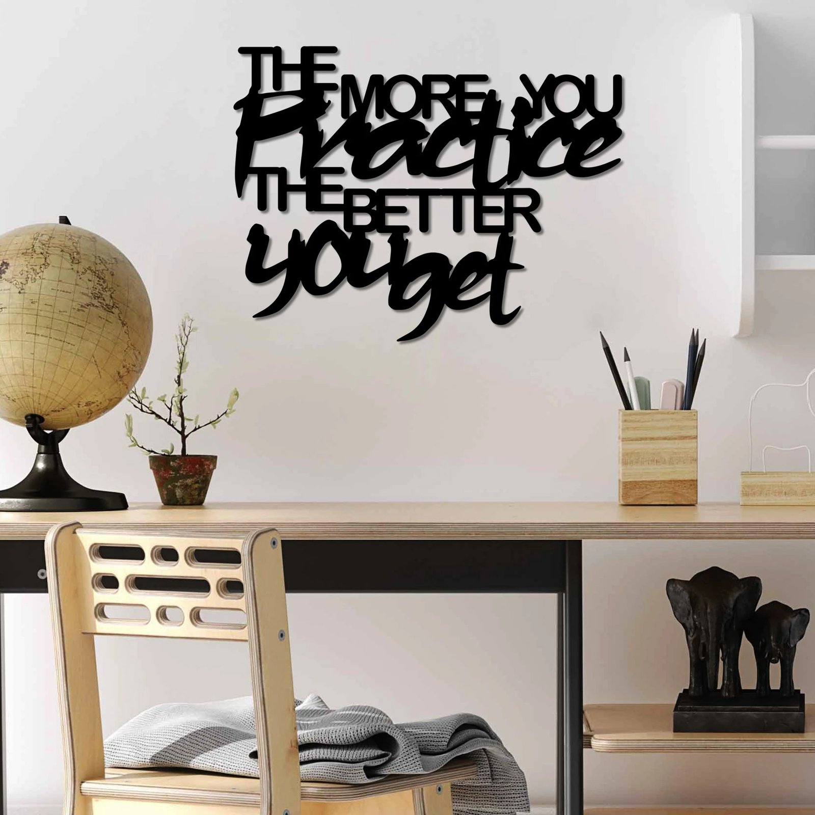 Aksesor dekorativ metalik për mur, Wallity, Practice Better