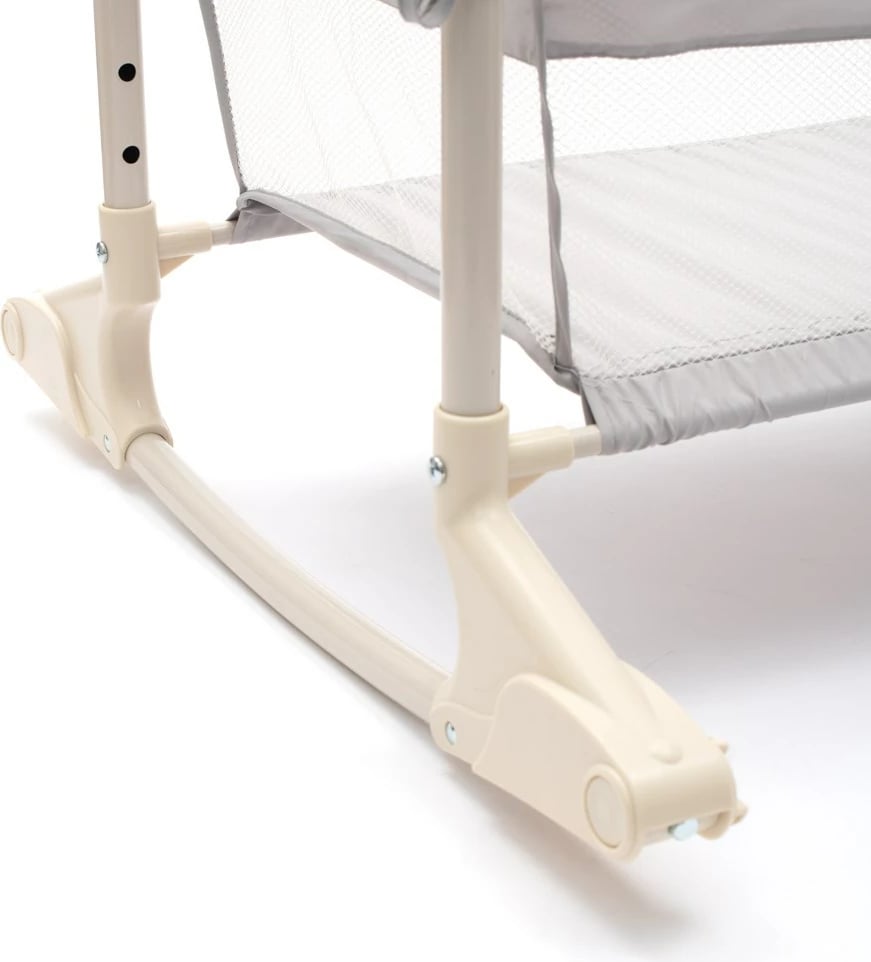 djep/krevat multifunksional për bebe, NEW BABY Stars, rregullim lartësie 4 nivele, karusel me drita muzikë dhe vibrime, kosh praktik, gri