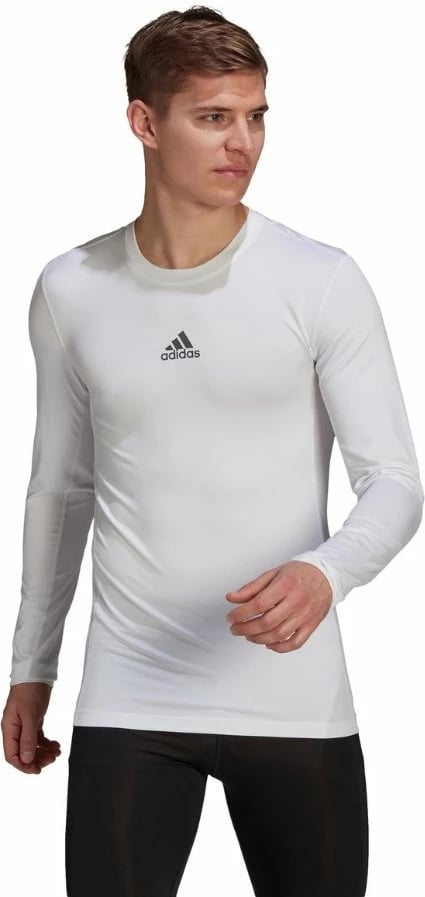 Maicë e ngushtë me mëngë të gjata për meshkuj adidas, e bardhë
