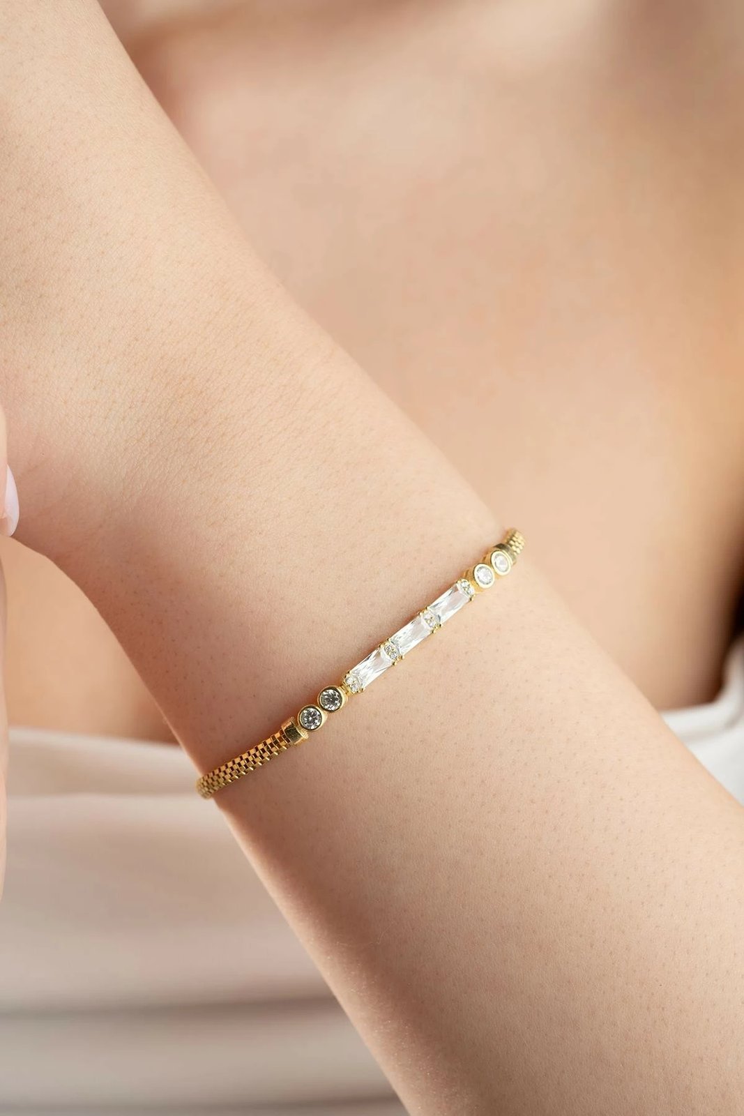 Byzylyk argjendi i veshur me ar, me gur zirkon, Jumeon, NRZ999665