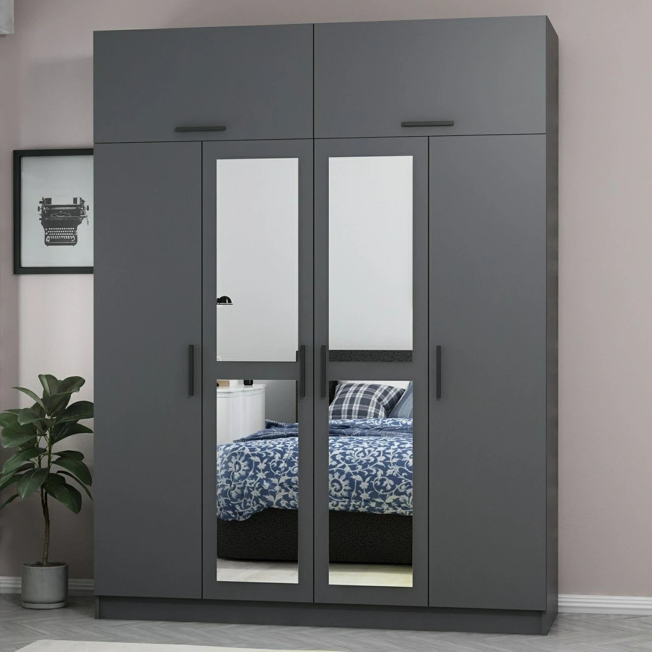 Dollap Skye Decor, ngjyrë antracit, 5274