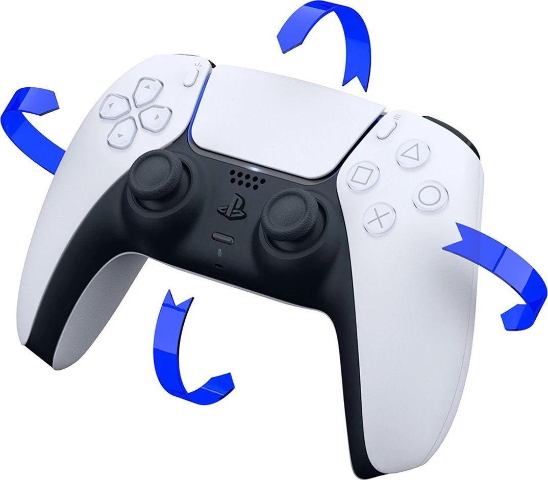 Kontrollues lojërash Sony DualSense për PlayStation 5, Bluetooth/USB, i Zi dhe i Bardhë