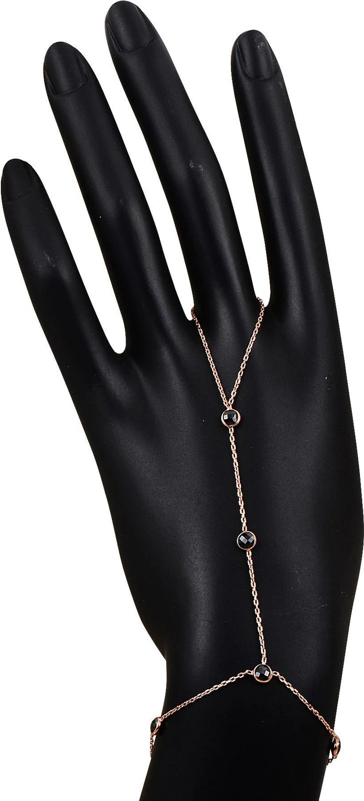 Zinxhir dore i hollë, ngjyrë rozë ari dhe e zezë, Jumeon 9831SİYAH