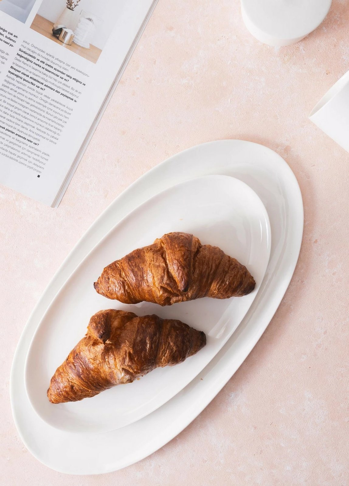 Pjatë servirëse Hermia CTT0024, 22 x 43 x 1 cm, e bardhë