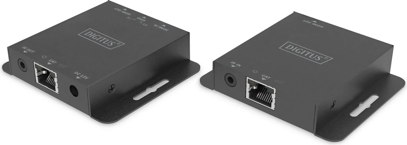 Set zgjerues sinjali HDMI DIGITUS DS-55519, 70m, 4K, 2 copë, i zi