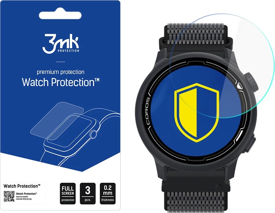 Xham mbrojtës hibrid për smartwatch 3mk Protection Watch Protection, për Coros Pace 2, 3 copë