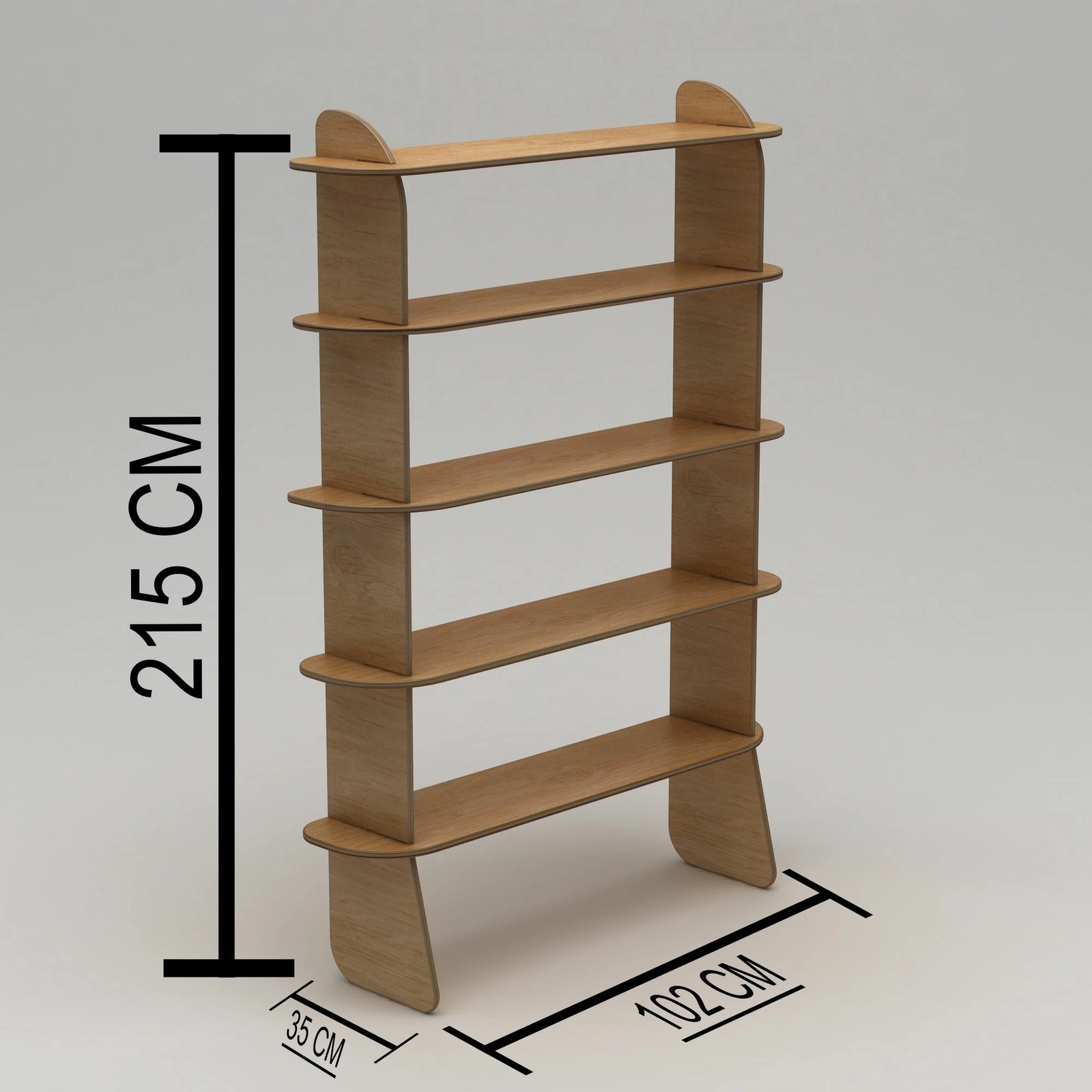 Raft librash Skye Decor, natyral, Scala-2