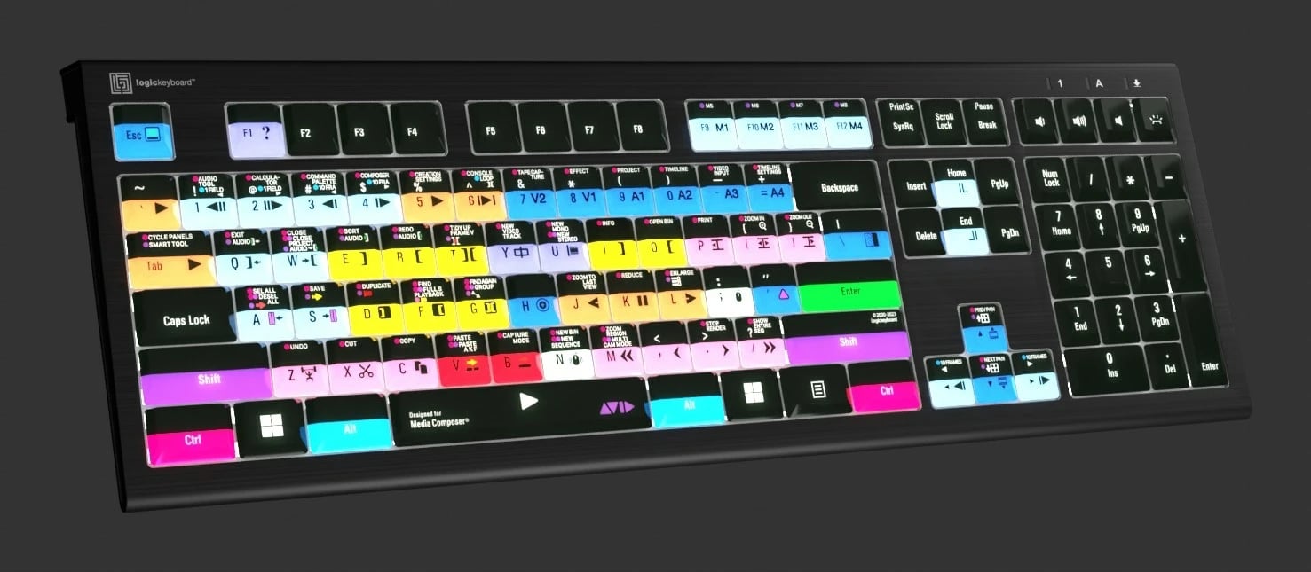 Tastierë LogicKeyboard Astra 2 Pro UK për Avid Media Composer, PC