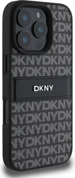 Mbështjellës DKNY Texture Pattern Tonal Stripe për iPhone 16 Pro Max, i zi