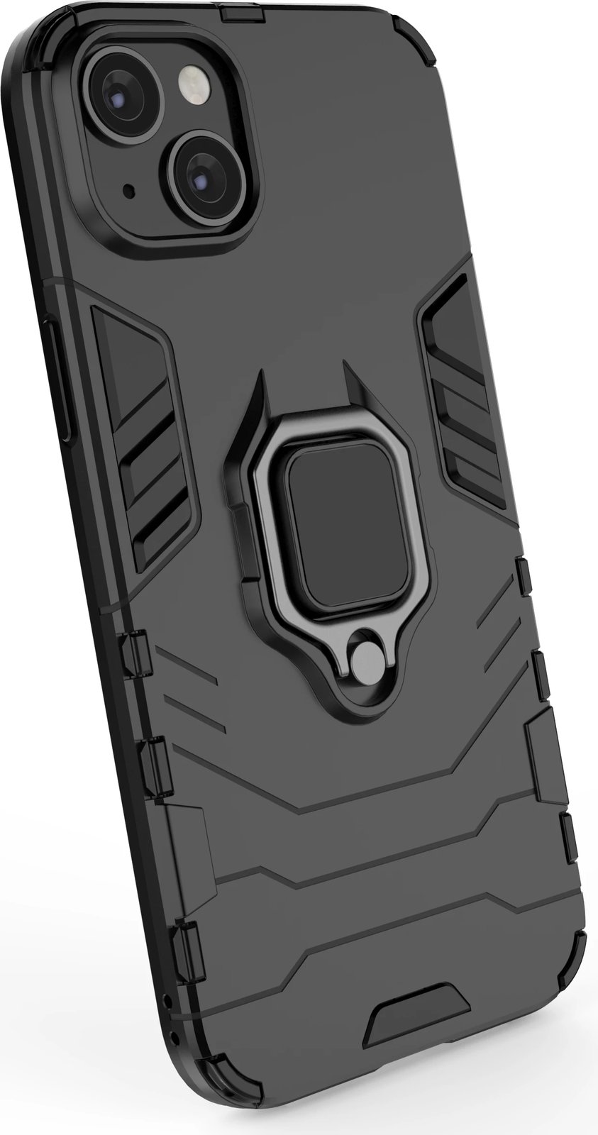 Mbështjellës Hurtel Ring Armor për iPhone 14 Plus, me unazë, i zi