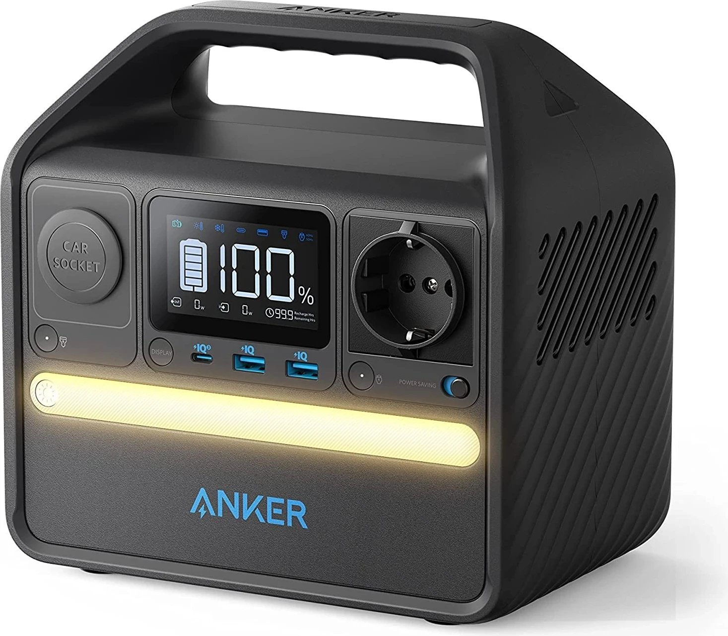 Stacioni portativ i energjisë Anker 521 PowerHouse, 200W, 256Wh, LiFePO4, ngjyrë e zezë