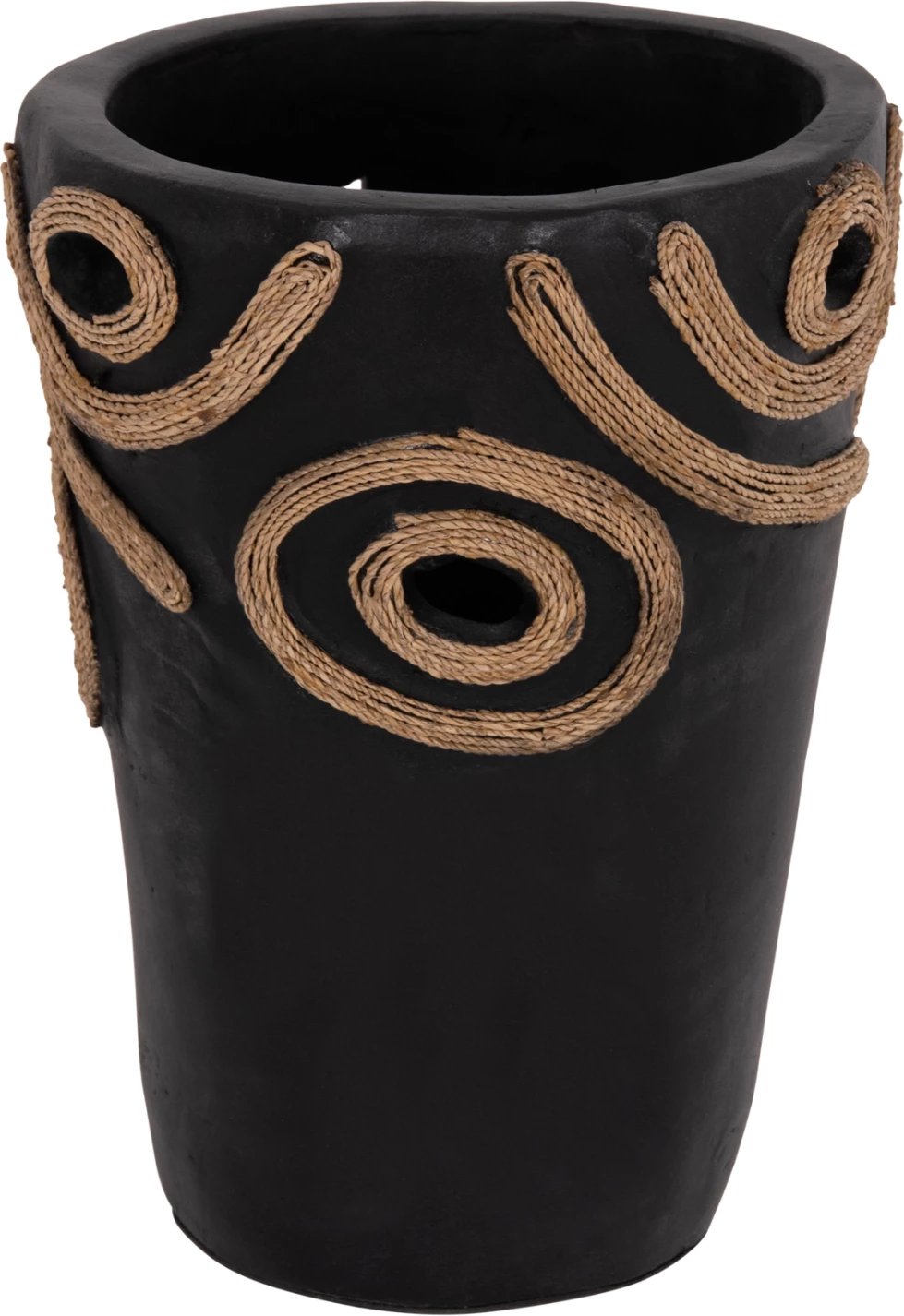 Vazo dekorative tavoline DEAN, terrakotë e zezë, FH4677.01S, 19x25cm