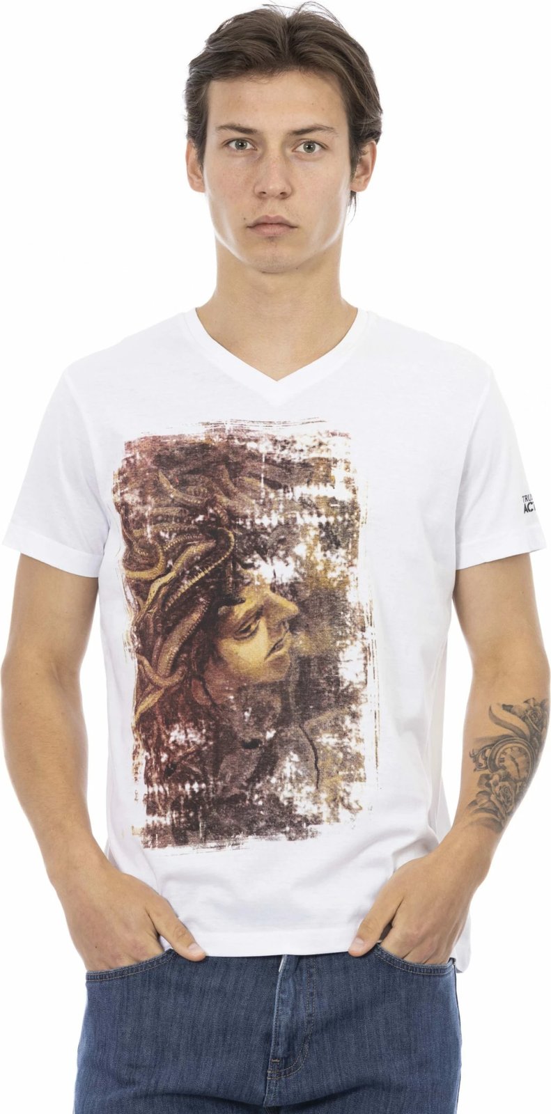 Maicë për meshkuj Trussardi Action, e bardhë