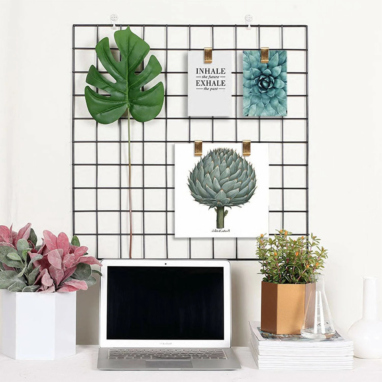 Aksesor dekorativ metalik për mur, Wallity, WR004, i zi, 60x60x3cm