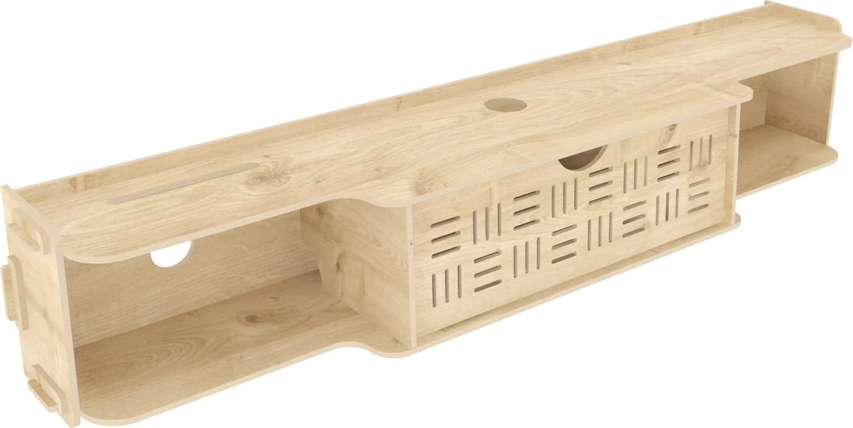 Komodë TV Skye Decor, ngjyrë lisi, për mur