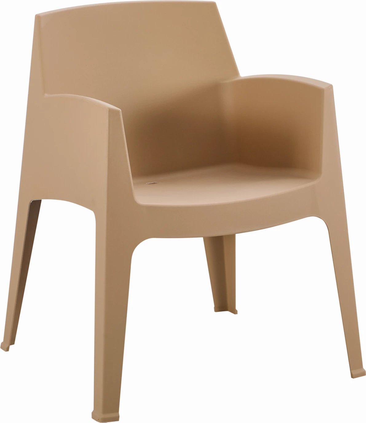 Karrige me krahë polipropileni SLEEK, ngjyrë kapuçino, FH6370.03, 57x56x82.5cm