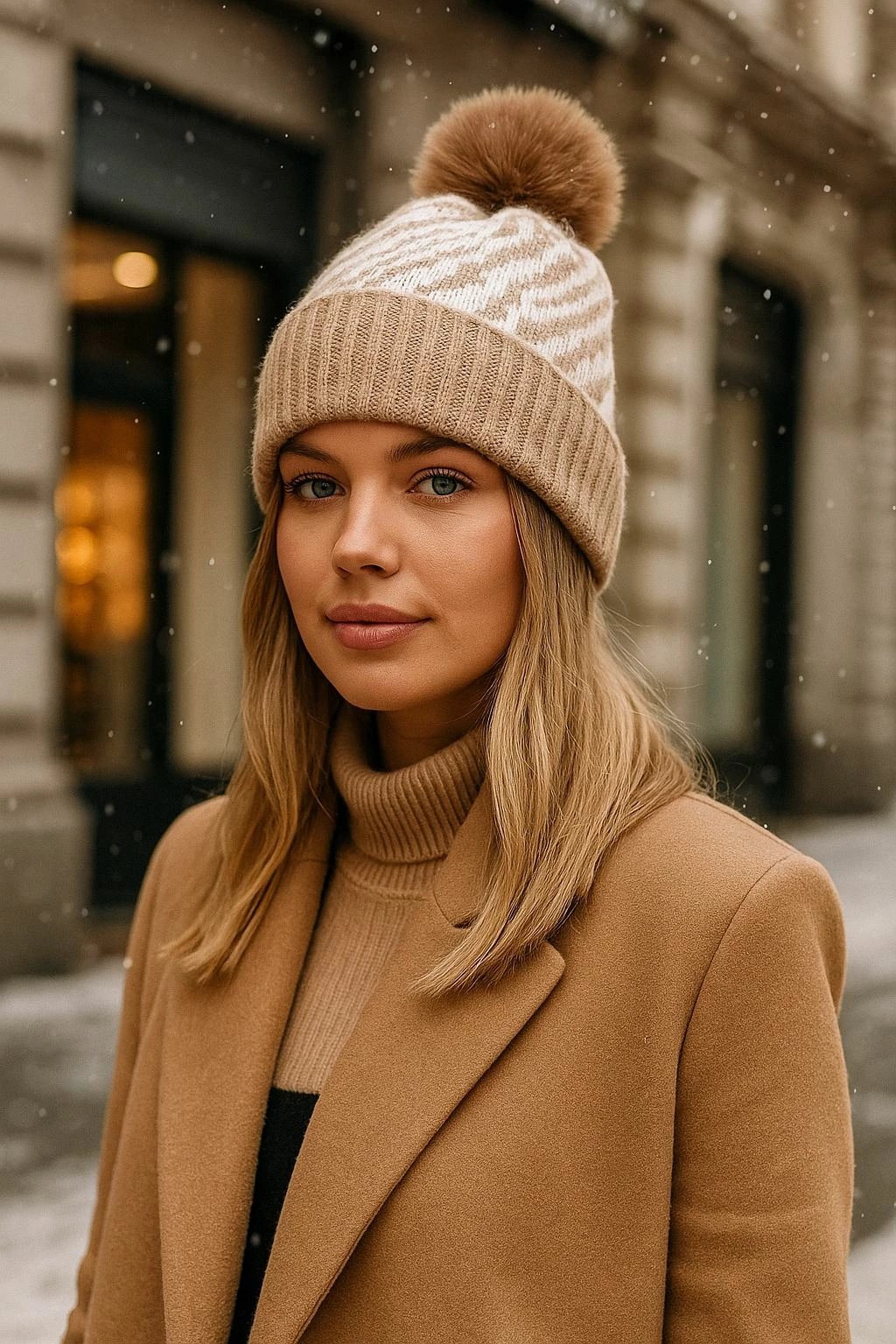 Beretë për gra, ngjyrë camel, Jumeon, Bere1138