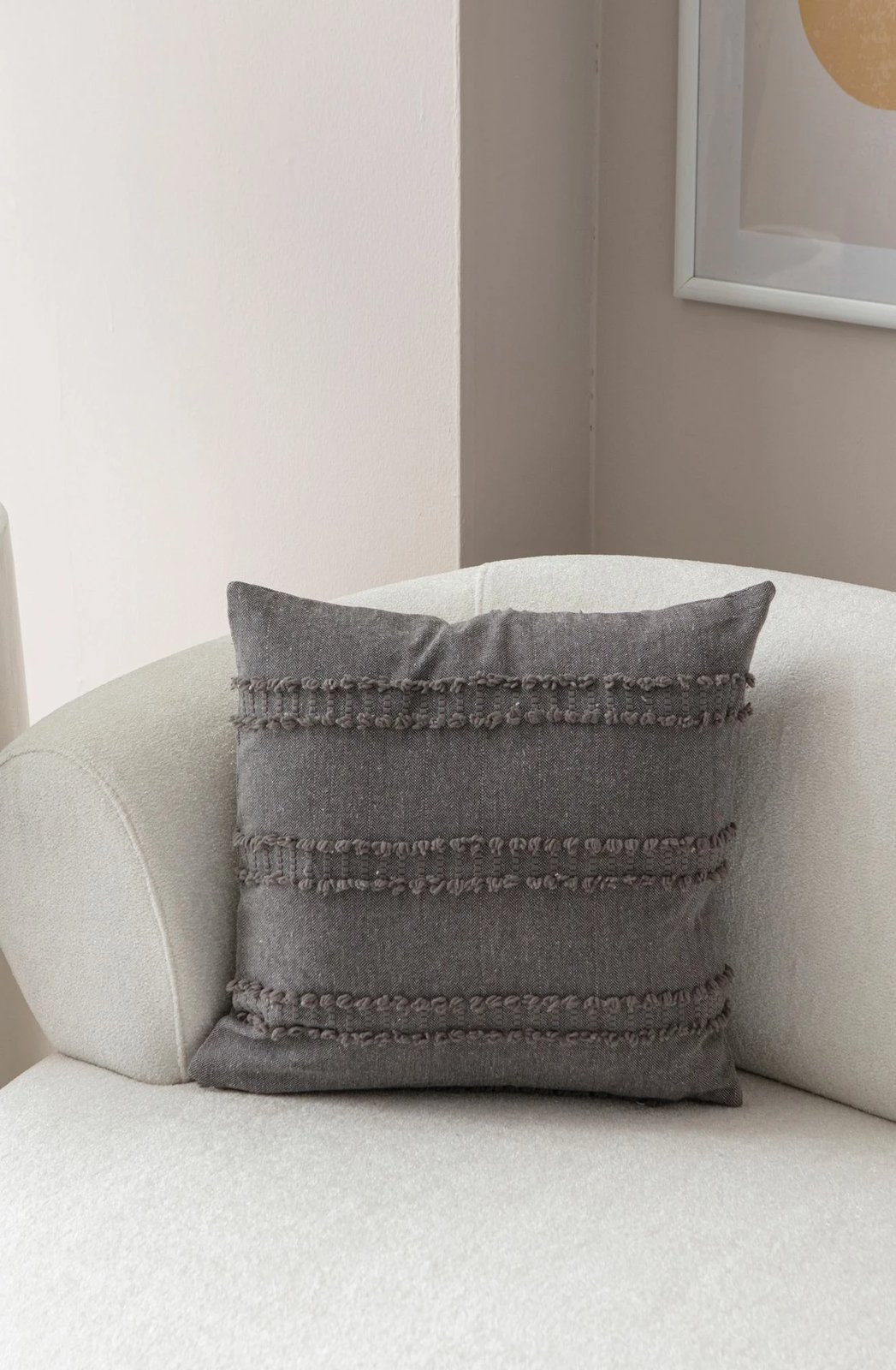 Jastëk dekorativ, ngjyrë gri, Evila Originals, 43x43cm