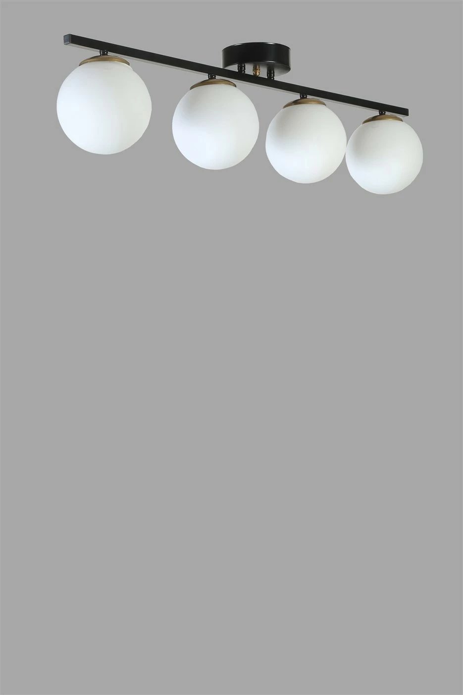 Llambë tavani Opviq, Yeni Can, 4 drita, metal i zi dhe i bardhë, gotë