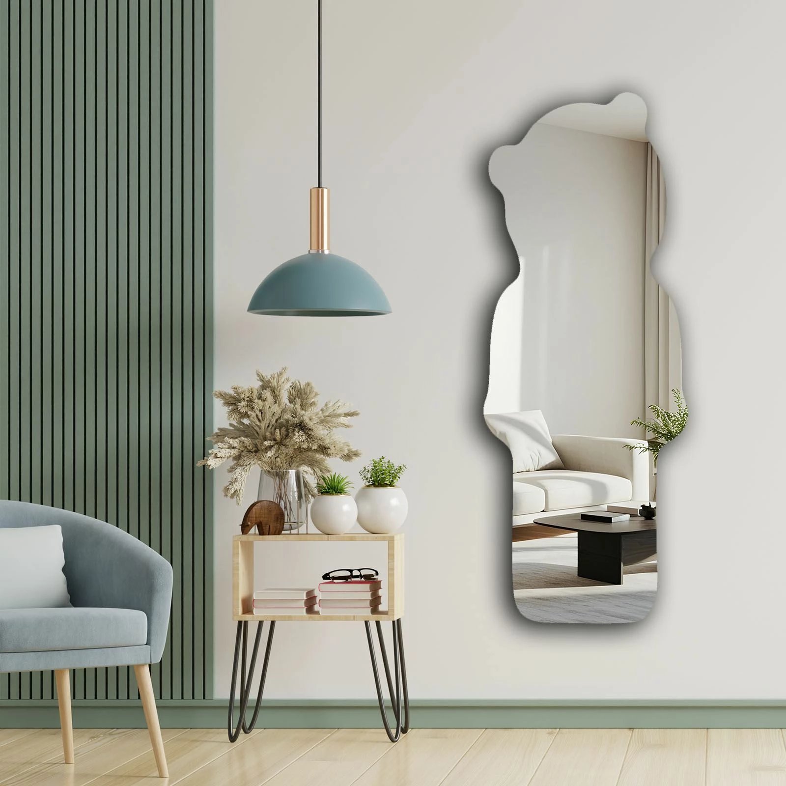 Pasqyrë dekorative Skye, shumëngjyrëshe, 52x135cm