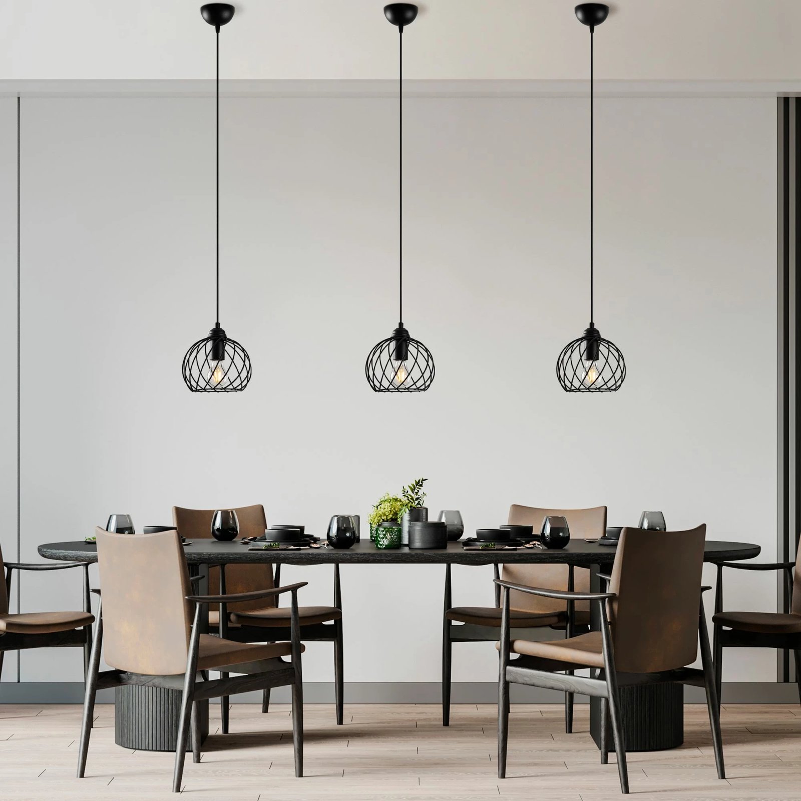 Llambë tavani Opviq Nova, metal i zi, 20x20x115cm