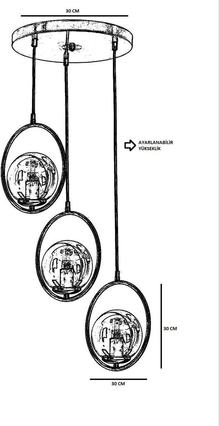 Llambë tavani Opviq, bakër, 8489-3