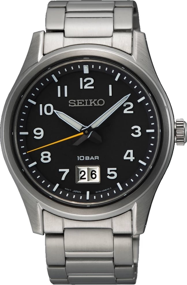 Orë dore SEIKO SUR569P1 për meshkuj, e argjendtë