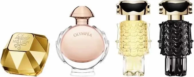 Eau de Parfum miniatura për femra Paco Rabanne Olympea 6ml, Lady Million 5ml, Fame 4ml, Fame Intense 4ml Eau de Parfum miniatura për femra Paco Rabanne Olympea 6ml, Lady Million 5ml, Fame 4ml, Fame Intense 4ml