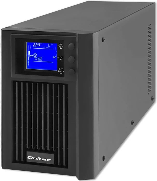 UPS Qoltec 53981, 2kVA, 1600W, Pure Sine Wave, LCD, USB, i zi UPS Qoltec 53981, 2kVA, 1600W, Pure Sine Wave, LCD, USB, i zi