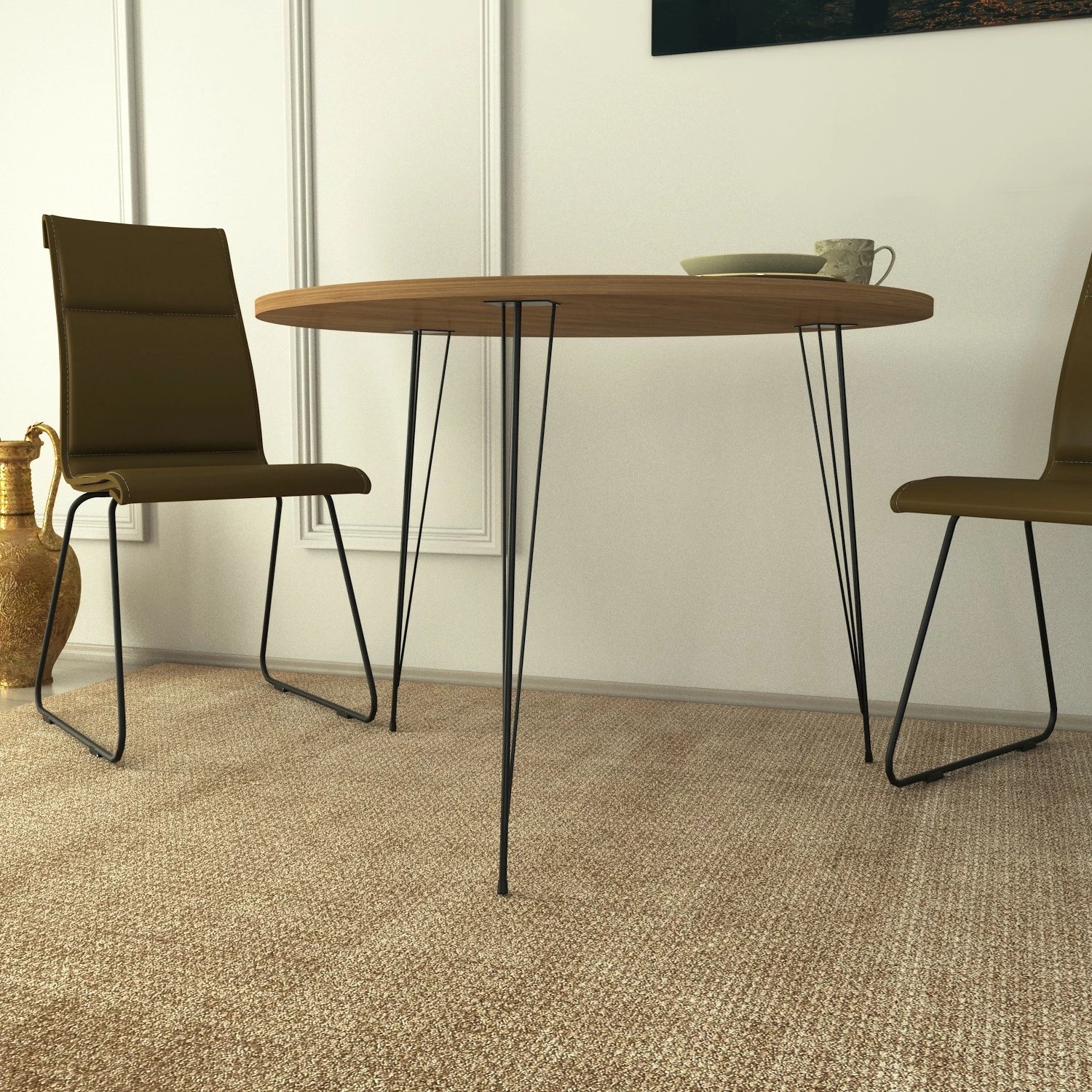 Tavolinë Hanah Home, ngjyrë lisi kaukazian, Sandalf