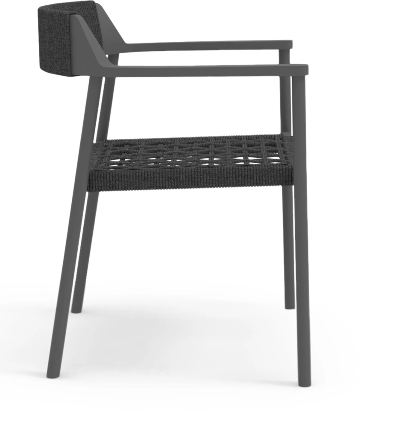 Karrige ngrënieje për jashtë, alumini, litar P.E., ngjyrë gri e errët, HELIA CD6200.01, 57x56.5x76.5cm