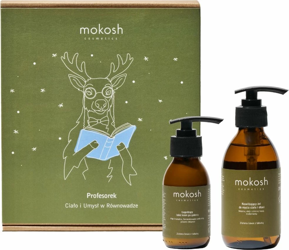 Set për trup e duar dhe krem pas rrojes për meshkuj Mokosh Professor Body and Mind in Balance, 200ml + 90ml