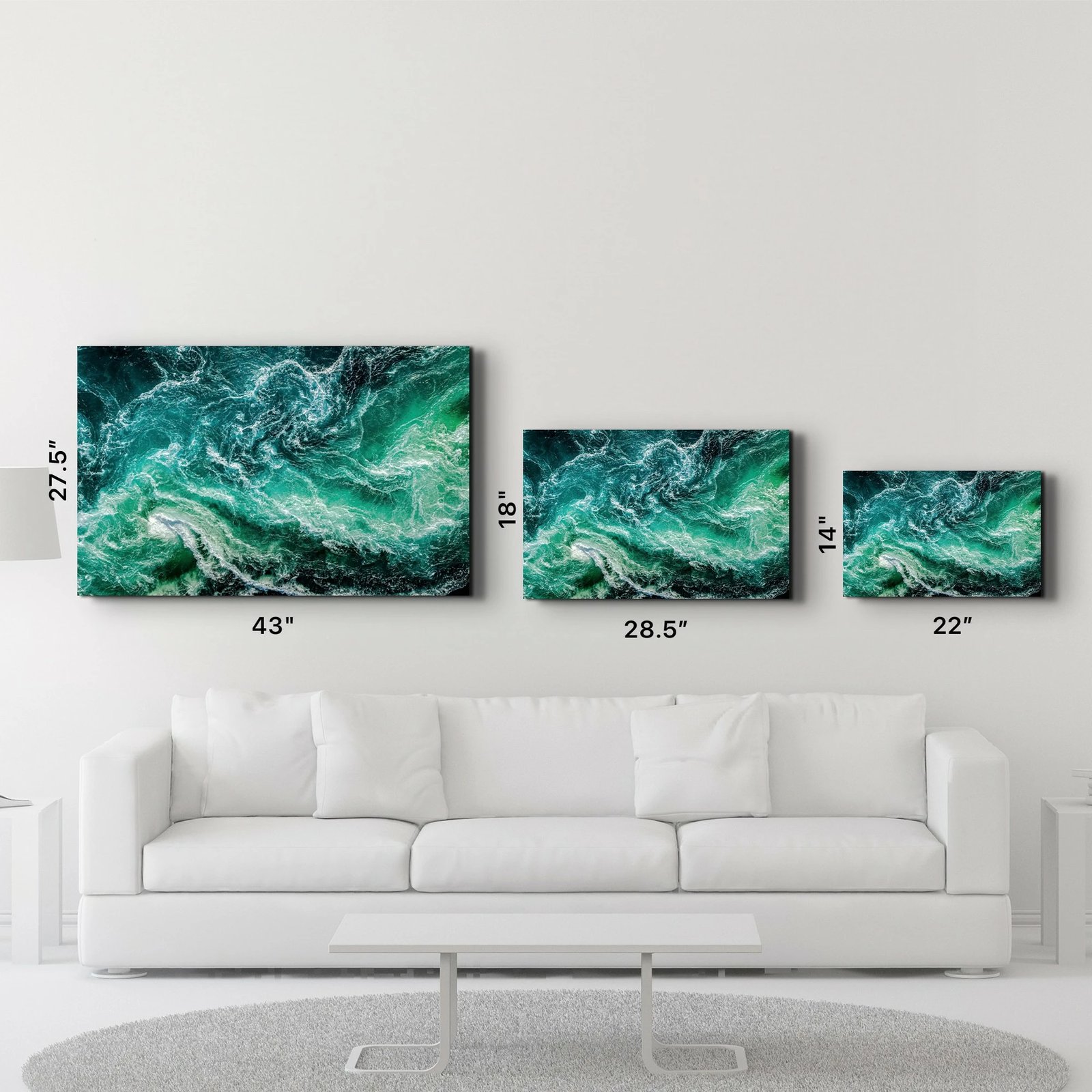 Pikturë dekorative prej xhami të temperuar, shumëngjyrëshe, CAM-1020, 35x55cm