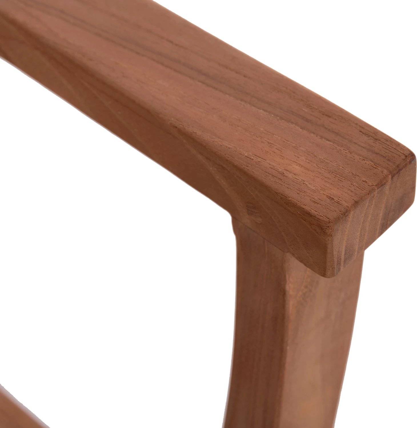 Karrige ngrënie për jashtë Ermioni, dru tik natyral, 60x59x84cm