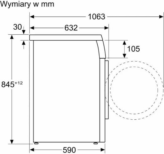 Lavatriqe Bosch WUU28T10PL, 9 kg, e bardhë