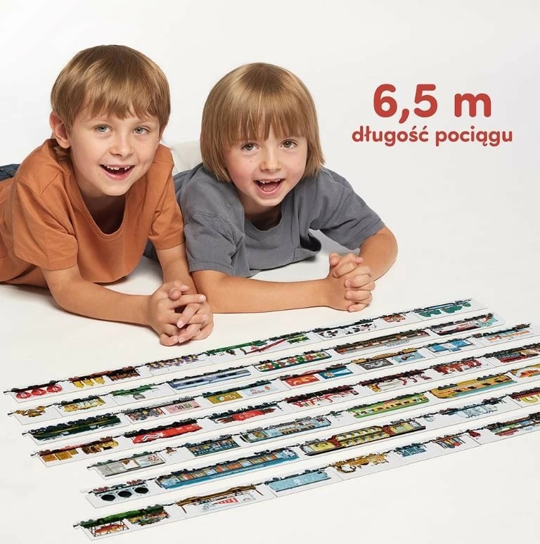 Pazëll dyanshëm CzuCzu Trains, 54 pjesë, për fëmijë