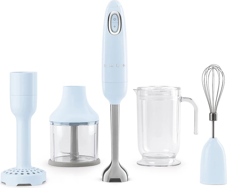 Blender dore SMEG + aksesorë, 700W, i kaltër