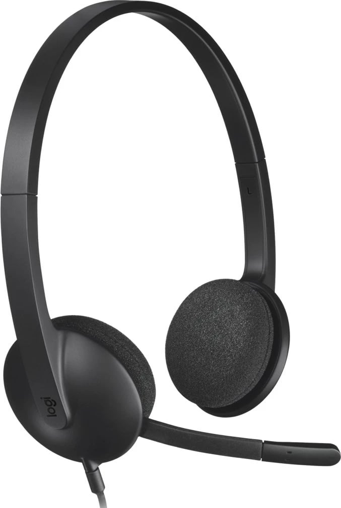 Kufje Logitech H340 me mikrofon, USB, të zeza