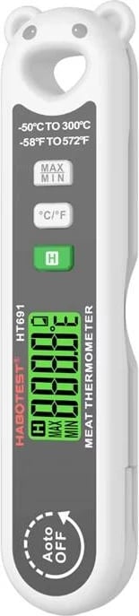 Termometër ushqimi Habotest HT691, digjital, sondë çelik inox, i bardhë