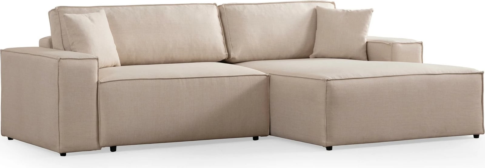 Kënd-sofë krevate Atelier del Sofa, kënd i djathtë, ngjyrë ecru