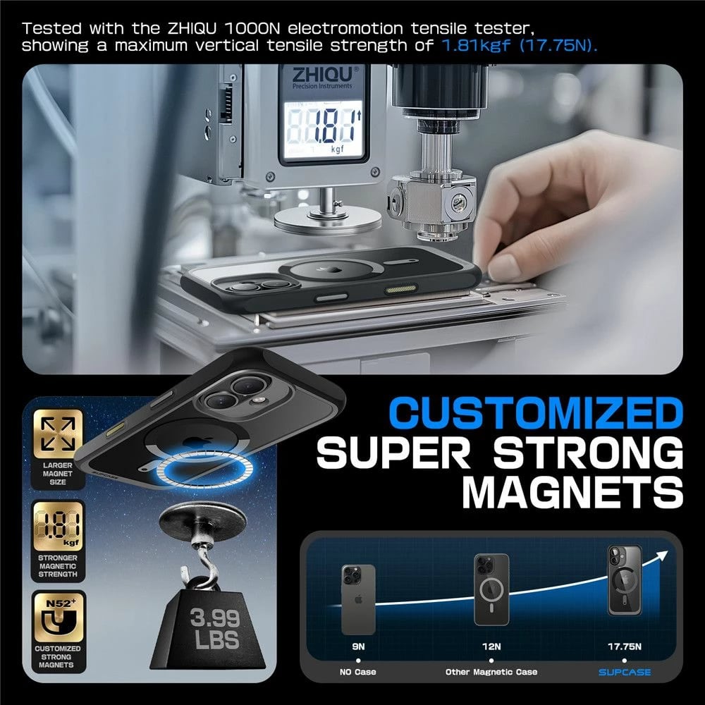 Mbështjellës Supcase UB Mag për iPhone 15 Pro Max, MagSafe, i zi