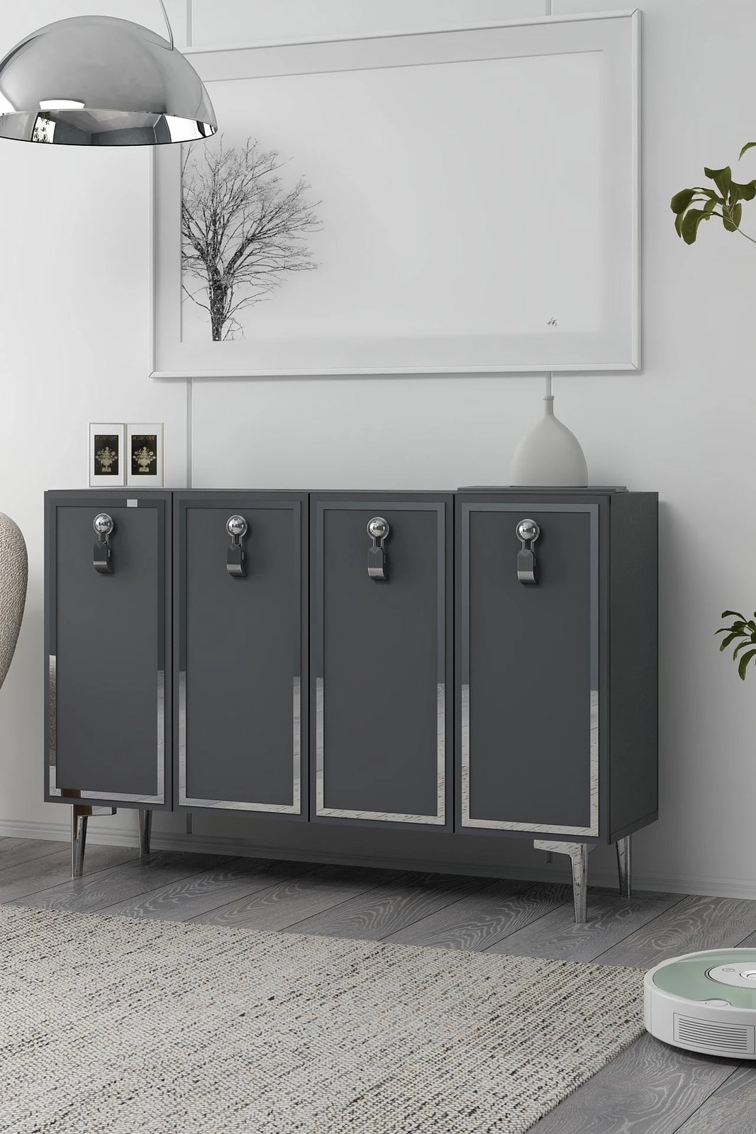 Konsol Skye Decor, anthracite, silver, 8186KM-64