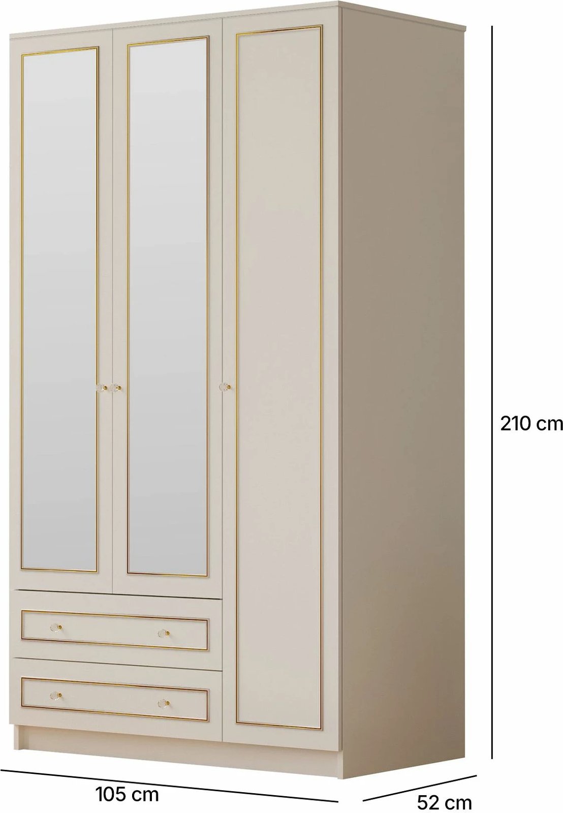 Dollap Skye Decor, Rb-077-02, ngjyrë e bardhë mat