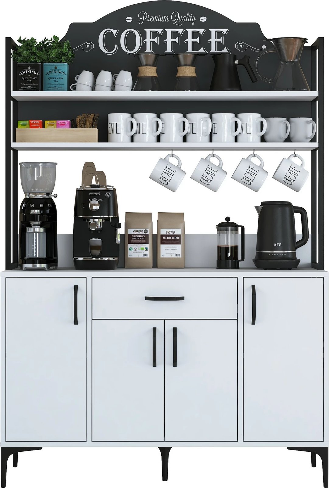 Dollap multifunksional, i bardhë, JE130 - 2987