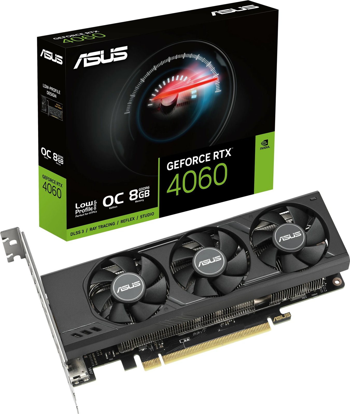 Kartelë grafike ASUS RTX4060-O8G-LP-BRK, GeForce RTX 4060, 8 GB, GDDR6, PCI Express 4.0, e zezë