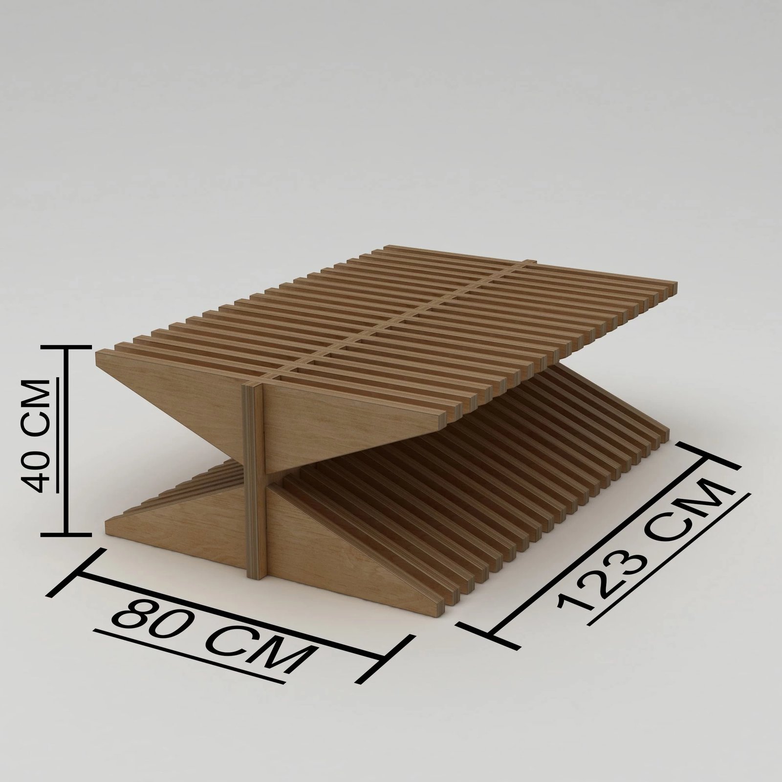 Sedile prej druri natyral, Skye Decor, 123x40x80 cm