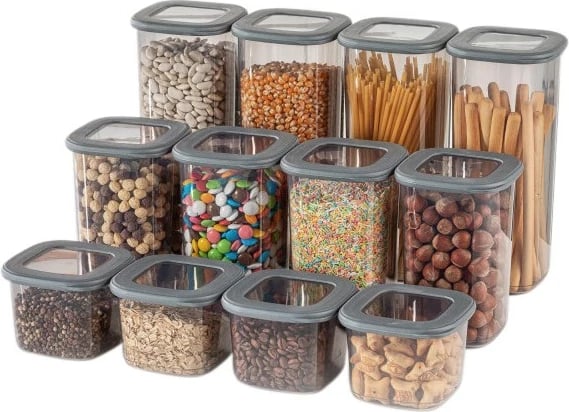 Set kuti për organizim (12 copë), ngjyrë antracit, BNMPOLYAS12-51217