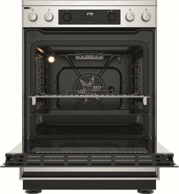 Sobë me induksion Whirlpool WS68V8CCXT, 4 zona, furrë, inox